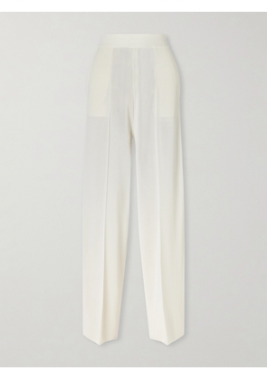 Lanvin - Ribbed-knit Wide-leg Pants - Neutrals - xx small,x small,small,medium,large