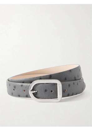 Déhanche - Mija Ostrich Belt - Gray - x small,small,medium,large,x large