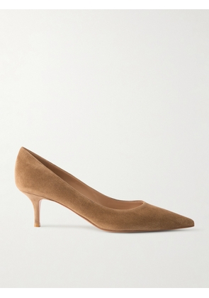 Gianvito Rossi - 55 Suede Pumps - Neutrals - IT35,IT36,IT36.5,IT37,IT37.5,IT38,IT38.5,IT39,IT39.5,IT40,IT40.5,IT41,IT41.5,IT42