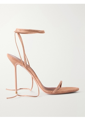 Paris Texas - Lidia Embellished Lace-up Suede Sandals - Pink - IT36,IT36.5,IT37,IT37.5,IT38,IT38.5,IT39,IT39.5,IT40,IT40.5,IT41,IT41.5,IT42