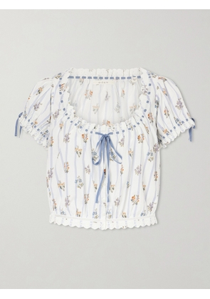 DÔEN - Nera Broderie Anglaise Organic Cotton Blouse - White - xx small,x small,small,medium,large,x large,xx large