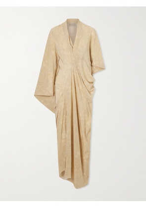 Cortana - Mayu Printed Silk Maxi Dress - Neutrals - x small,small,medium,large