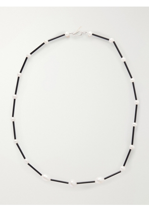 Sophie Buhai - Osiris Silver, Pearl And Glass Necklace - Black - One size