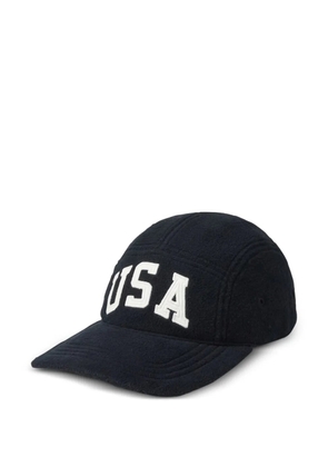 Polo Ralph Lauren USA-appliqué fleece baseball cap - Black