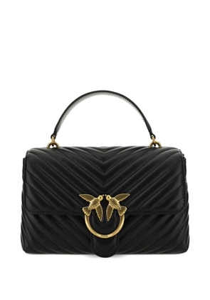 PINKO Love Puff quilted leather tote bag - Black