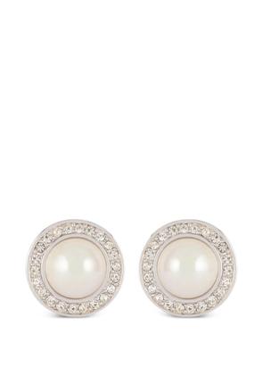 Christian Dior Pre-Owned 1980 faux-pearl earrings - Silver