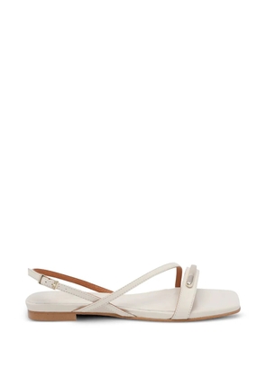 ANGEL ALARCON Greta leather sandals - Neutrals
