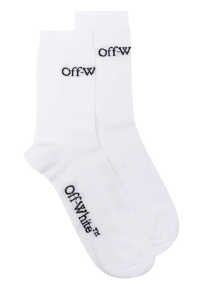 Off-White logo-jacquard cotton socks