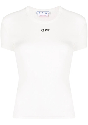 Off-White logo-print ribbed T-shirt