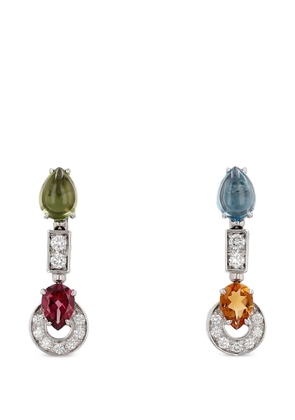 Bvlgari Pre-Owned 2010s Allegra diamond and multi-stone earrings - Silver