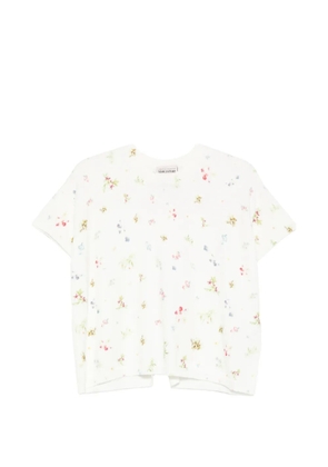 Semicouture floral-print T-shirt - White