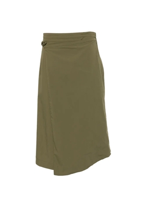 Niu buckle-detail wrap midi skirt - Green