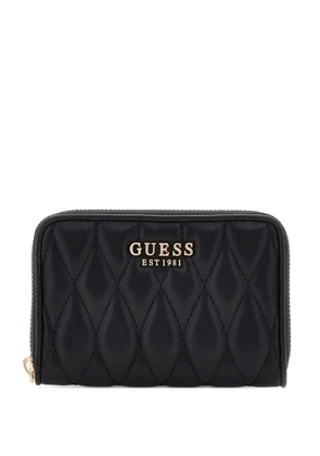 GUESS USA Valla quilted zip wallet - Black