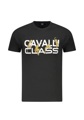 Cavalli Class logo-print cotton T-shirt - Black