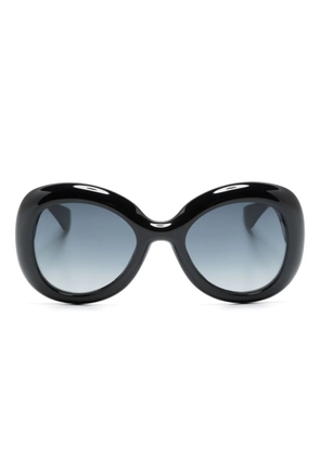 Moschino Eyewear logo-embossed oversize-frame sunglasses - Black