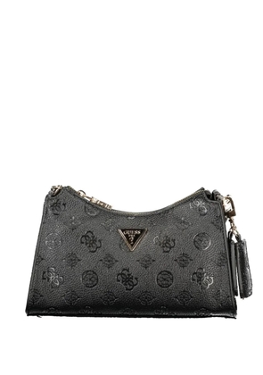 GUESS USA Cresidia embossed logo-pattern shoulder bag - Black