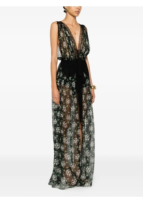 Dolce & Gabbana maxi floral-print dress - Black