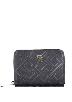 Tommy Hilfiger monogram-embossed zip-around wallet - Blue