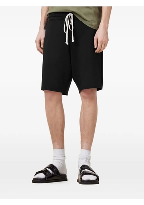 AllSaints drawstring raw-edge track shorts - Black