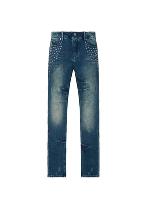 RTA embroidered skinny jeans - Blue