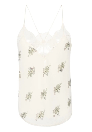 Zadig&Voltaire Christy sequin-embellished top - Neutrals