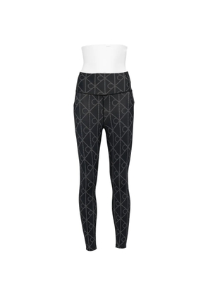 Calvin Klein monogram-print performance leggings - Black