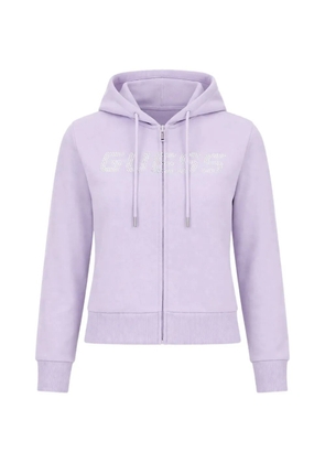 GUESS USA embellished zip-up hoodie - Purple