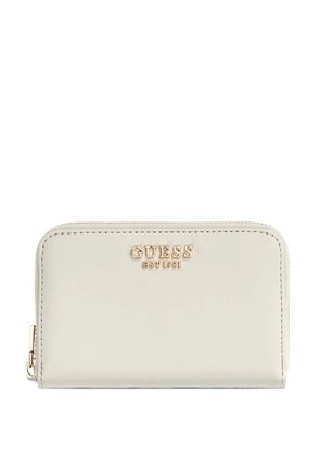 GUESS USA logo-plaque zip-around wallet - Neutrals