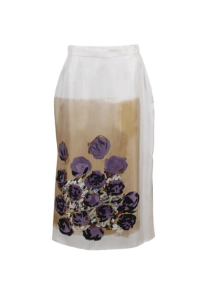 Antonio Marras floral-print midi skirt - Neutrals