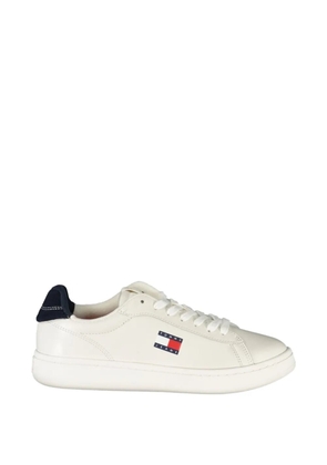 Tommy Hilfiger Archive Court logo-patch leather sneakers - White
