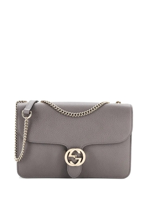 Gucci Pre-Owned Interlocking Leather Medium shoulder bag - Grey