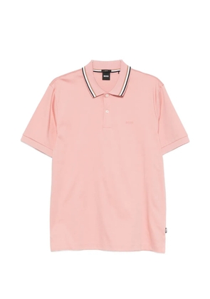 BOSS logo-detail polo shirt - Pink