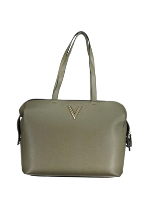 MARIO VALENTINO V logo pebbled tote bag - Green