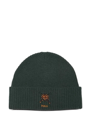 Polo Ralph Lauren fox-embroidered beanie hat - Green