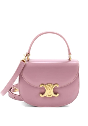 Celine Pre-Owned Triomphe Besace Clea Top Handle Flap Bag Leather Mini satchel - Pink