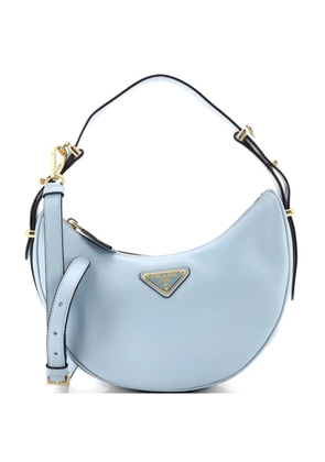Prada Pre-Owned Arque Half Moon Leather Small hobo bag - Blue