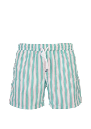 Fedeli striped drawstring swim shorts - Green