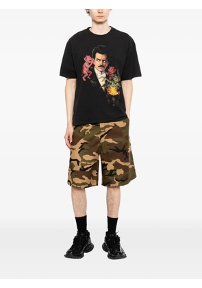 Melt graphic-print round neck T-shirt - Black