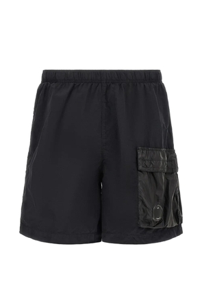 C.P. Company Lens-appliqué swim shorts - Black