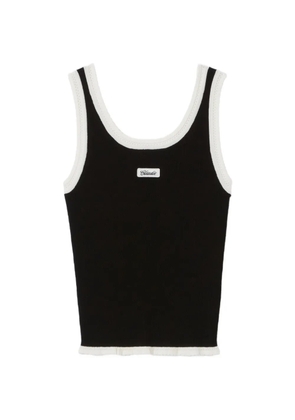 Claudie Pierlot ribbed contrast-trim tank top - Black