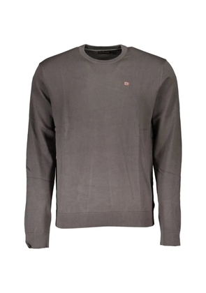 Napapijri logo-patch cotton sweater - Grey