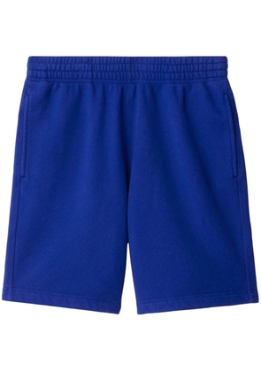 Burberry Equestrian Knight-appliqué cotton shorts - Blue