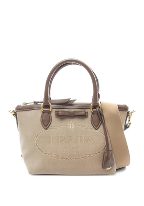 Prada Pre-Owned 2010s Logo Jacquard handbag - Neutrals