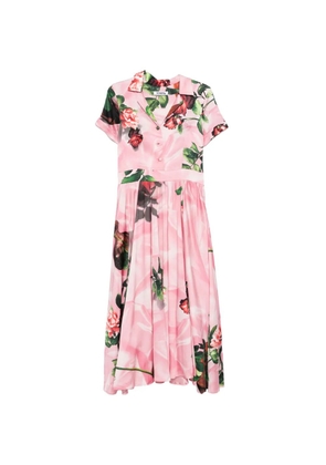 Vivetta floral-print pleated dress - Pink