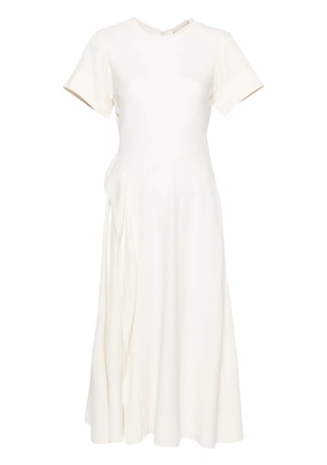 Ulla Johnson ruffle-detail round-neck midi dress - Neutrals