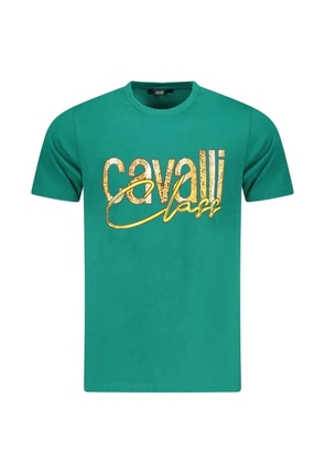 Cavalli Class logo-print T-shirt - Green