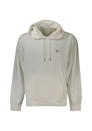 Calvin Klein logo-patch drawstring hoodie - Neutrals