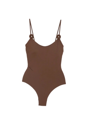 Fisico ring-detail swimsuit - Brown