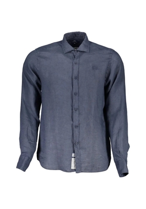 La Martina long-sleeve linen shirt - Blue