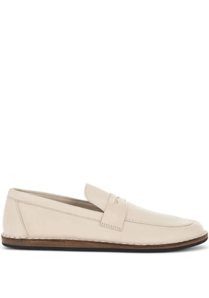 The Row Cary leather penny loafers - White